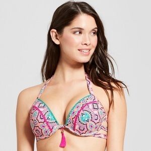 NWT Shade & Shore Push-up Bikini Top 34D
